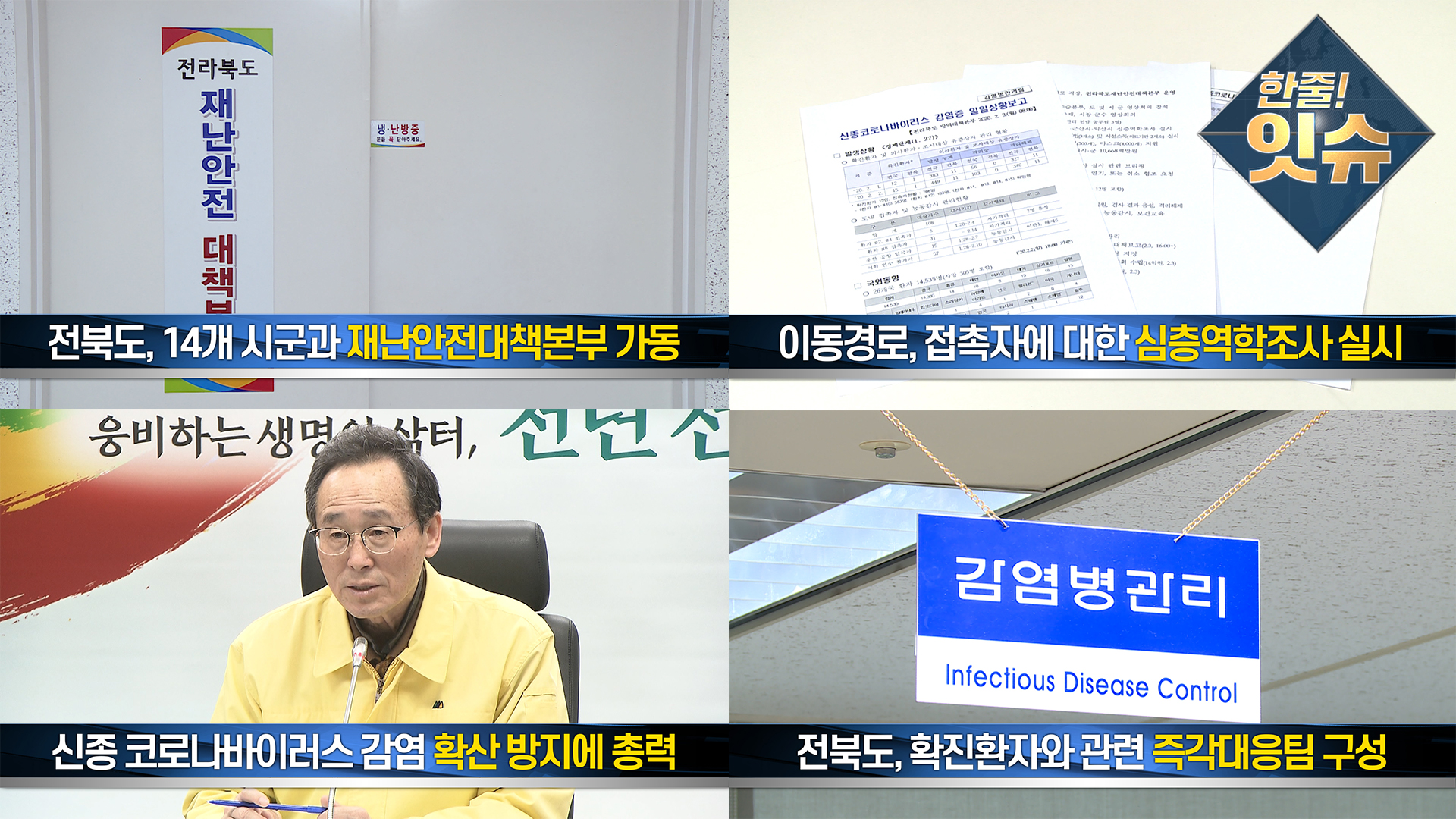 신종 코로나바이러스 전파 방지 총력