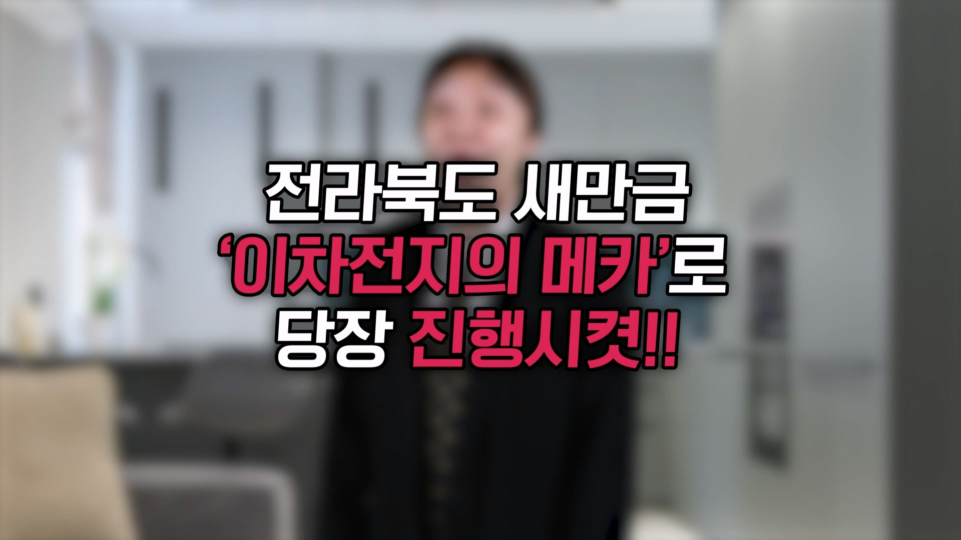 전플릭스 새만금에 당장 가서 진행 시켜