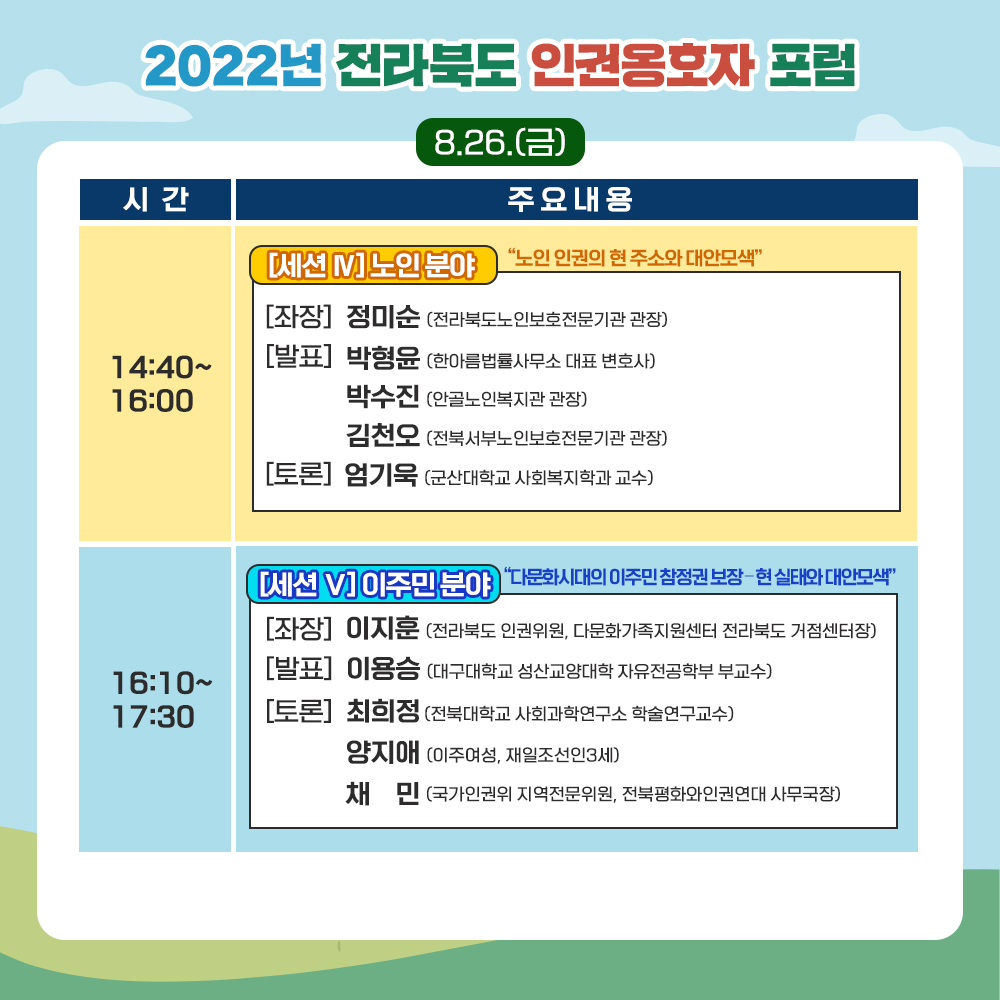 2022 전라북도 인권옹호자 포럼 개최 안내 4번째 이미지