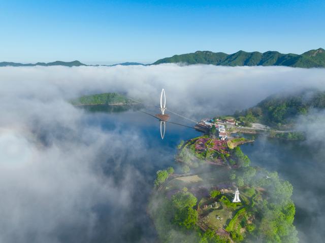 입선)옥정호 출렁다리 운해를 감싸다