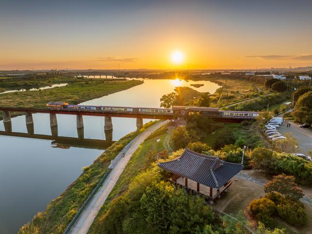 (입선)만경강과 비비정의 노을