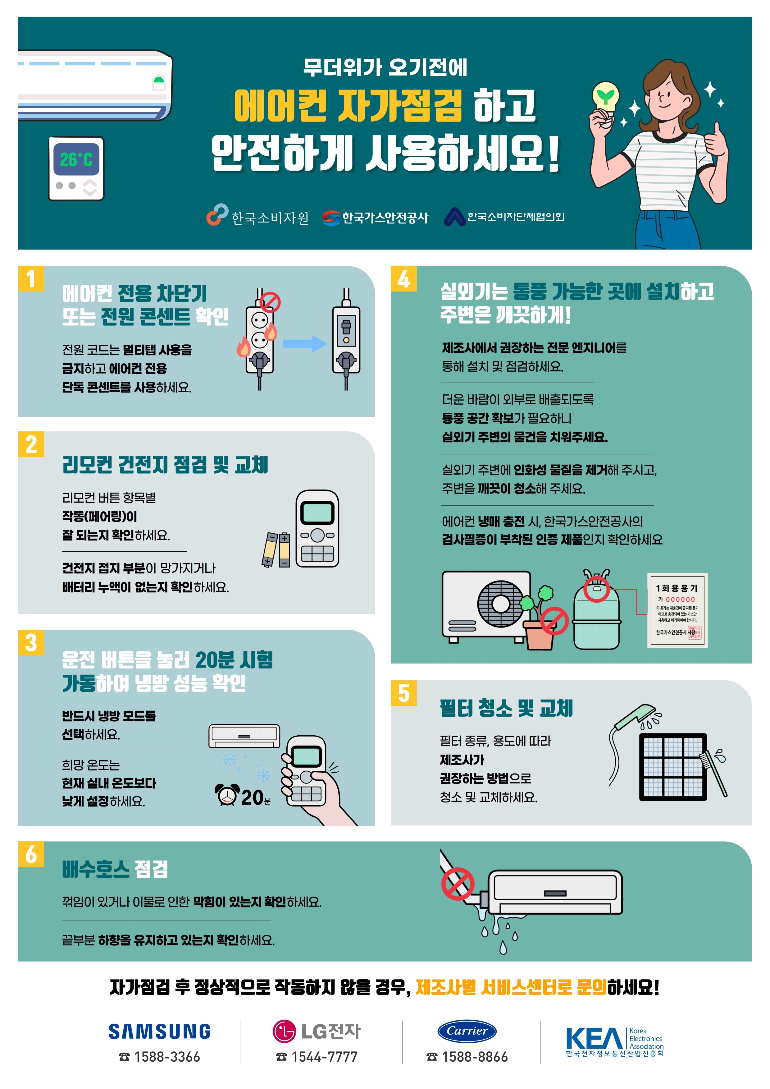 [에어컨 사전 안전점검 캠페인] 에어컨 본격 가동 전, 사전점검으로 화재 위험 예방하세요! 1번째 이미지