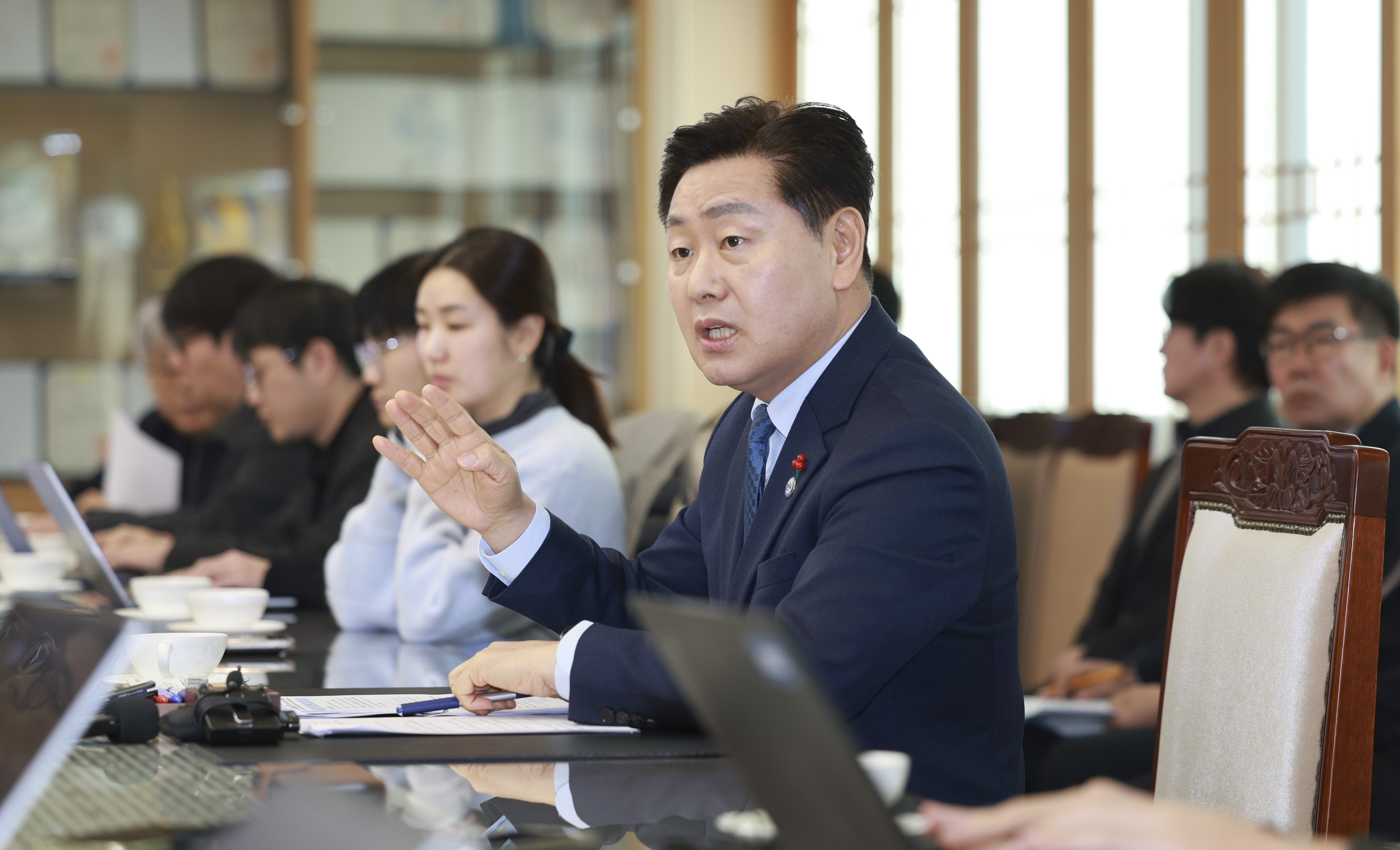 완주·전주 통합 관련 도청 출입 기자 간담회 이미지(1)