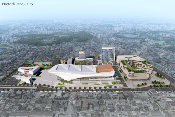 Bird’s-eye view (Rendering) of Jeonju MICE Complex