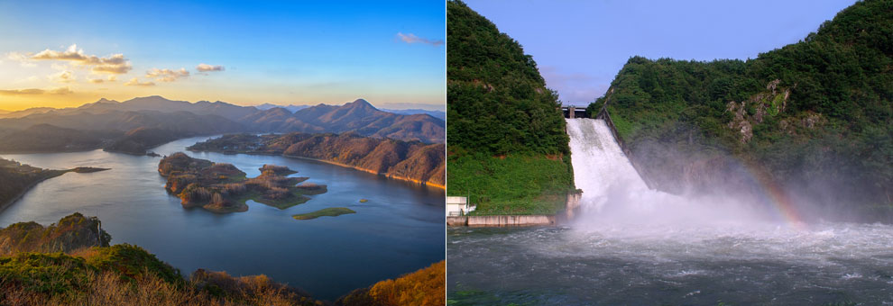 Geumgang Water Catchment II, Yongdam Dam, Okjeongho Lake, Daeya Dam, etc. photo